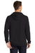 Sport-Tek ST272 Mens French Terry Hooded Sweatshirt Hoodie w/ Pouch Pocket Black Model Back