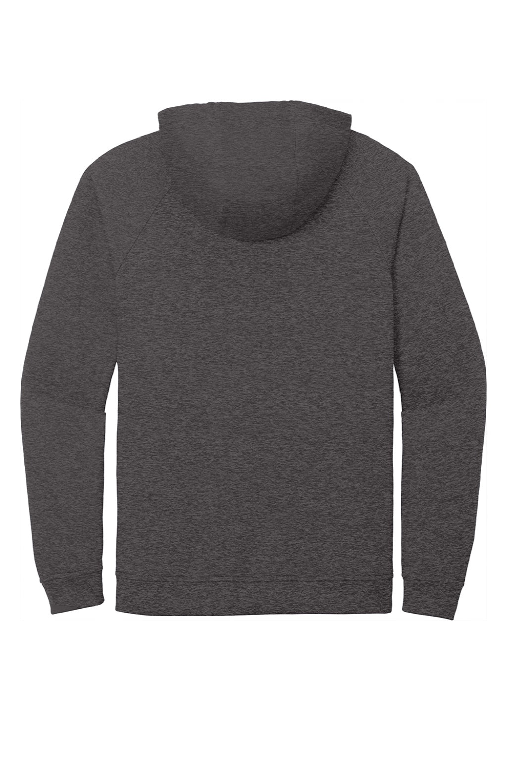 Sport-Tek ST272 Mens French Terry Hooded Sweatshirt Hoodie w/ Pouch Pocket Heather Black Flat Back