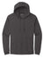 Sport-Tek ST272 Mens French Terry Hooded Sweatshirt Hoodie w/ Pouch Pocket Heather Black Flat Front