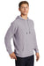 Sport-Tek ST272 Mens French Terry Hooded Sweatshirt Hoodie w/ Pouch Pocket Heather Grey Model 3q