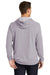 Sport-Tek ST272 Mens French Terry Hooded Sweatshirt Hoodie w/ Pouch Pocket Heather Grey Model Back