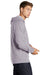 Sport-Tek ST272 Mens French Terry Hooded Sweatshirt Hoodie w/ Pouch Pocket Heather Grey Model Side