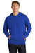 Sport-Tek ST272 Mens French Terry Hooded Sweatshirt Hoodie w/ Pouch Pocket True Royal Blue Model Front