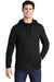 Sport-Tek ST280 Mens Triumph Fleece Hooded Sweatshirt Hoodie w/ Pouch Pocket Black Model Front