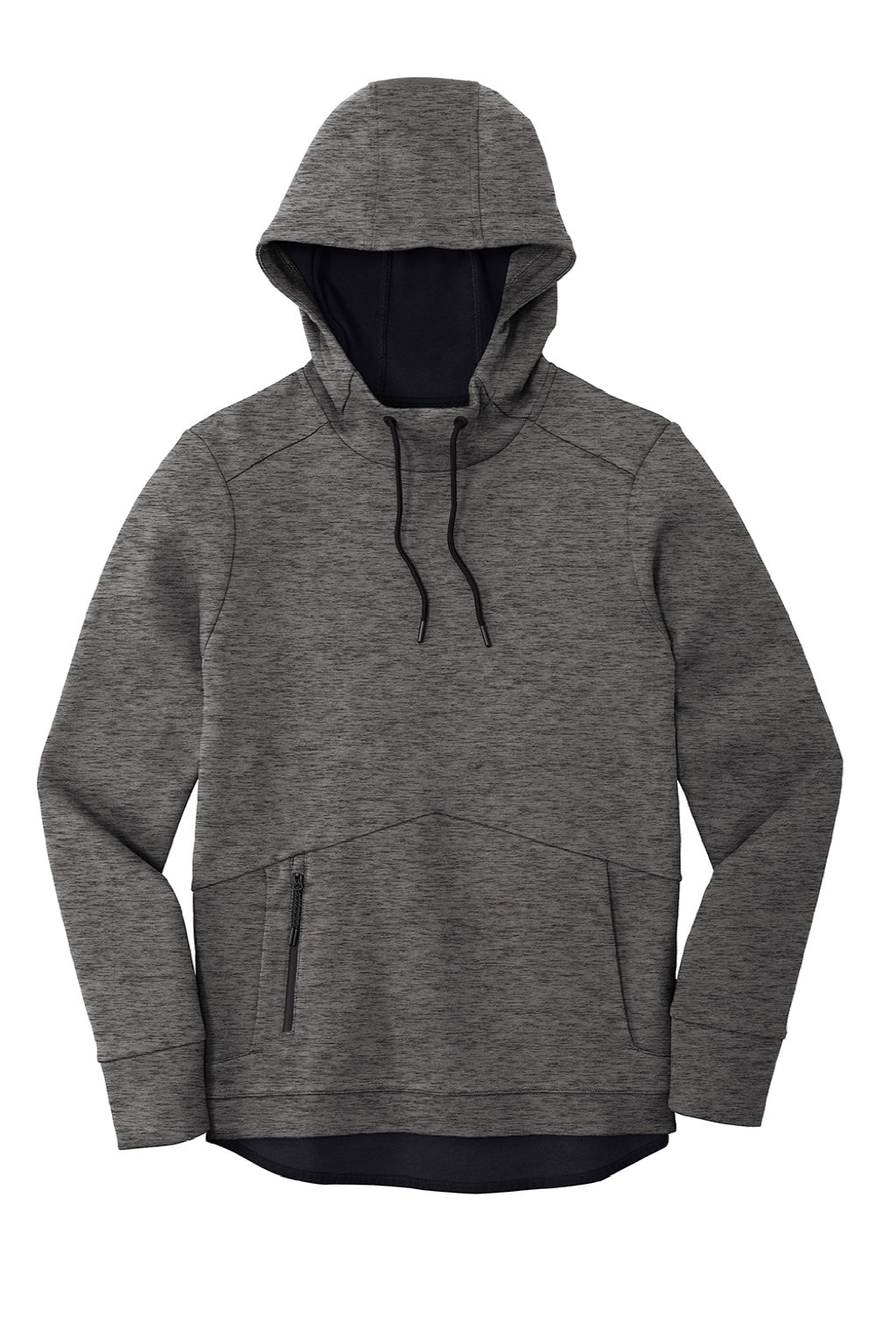 Sport-Tek ST280 Mens Triumph Fleece Hooded Sweatshirt Hoodie w/ Pouch Pocket Heather Dark Grey Flat Front