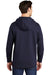 Sport-Tek ST280 Mens Triumph Fleece Hooded Sweatshirt Hoodie w/ Pouch Pocket Navy Blue Model Back