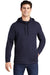 Sport-Tek ST280 Mens Triumph Fleece Hooded Sweatshirt Hoodie w/ Pouch Pocket Navy Blue Model Front