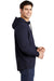 Sport-Tek ST280 Mens Triumph Fleece Hooded Sweatshirt Hoodie w/ Pouch Pocket Navy Blue Model Side