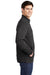 Sport-Tek ST281 Mens Triumph Fleece 1/4 Zip Sweatshirt w/ Pouch Pocket Heather Black Model Side