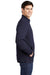 Sport-Tek ST281 Mens Triumph Fleece 1/4 Zip Sweatshirt w/ Pouch Pocket Navy Blue Model Side