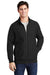 Sport-Tek ST284 Mens Full Zip Sweatshirt w/ Pockets Black Model Front