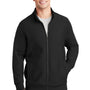Sport-Tek Mens Full Zip Sweatshirt w/ Pockets - Black