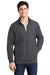 Sport-Tek ST284 Mens Full Zip Sweatshirt w/ Pockets Heather Graphite Grey Model Front
