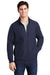 Sport-Tek ST284 Mens Full Zip Sweatshirt w/ Pockets True Navy Blue Model Front