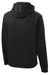 Sport-Tek ST290 Mens Repel Moisture Wicking Hooded Sweatshirt Hoodie w/ Pouch Pocket Black Flat Back