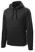 Sport-Tek ST290 Mens Repel Moisture Wicking Hooded Sweatshirt Hoodie w/ Pouch Pocket Black Flat Front