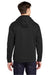 Sport-Tek ST290 Mens Repel Moisture Wicking Hooded Sweatshirt Hoodie w/ Pouch Pocket Black Model Back