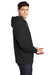 Sport-Tek ST290 Mens Repel Moisture Wicking Hooded Sweatshirt Hoodie w/ Pouch Pocket Black Model Side