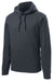 Sport-Tek ST290 Mens Repel Moisture Wicking Hooded Sweatshirt Hoodie w/ Pouch Pocket Graphite Grey Flat Front