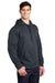 Sport-Tek ST290 Mens Repel Moisture Wicking Hooded Sweatshirt Hoodie w/ Pouch Pocket Graphite Grey Model 3q