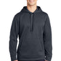 Sport-Tek Mens Repel Moisture Wicking Hooded Sweatshirt Hoodie w/ Pouch Pocket - Graphite Grey