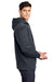 Sport-Tek ST290 Mens Repel Moisture Wicking Hooded Sweatshirt Hoodie w/ Pouch Pocket Graphite Grey Model Side