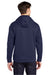Sport-Tek ST290 Mens Repel Moisture Wicking Hooded Sweatshirt Hoodie w/ Pouch Pocket True Navy Blue Model Back