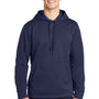 Sport-Tek Mens Repel Moisture Wicking Hooded Sweatshirt Hoodie w/ Pouch Pocket - True Navy Blue