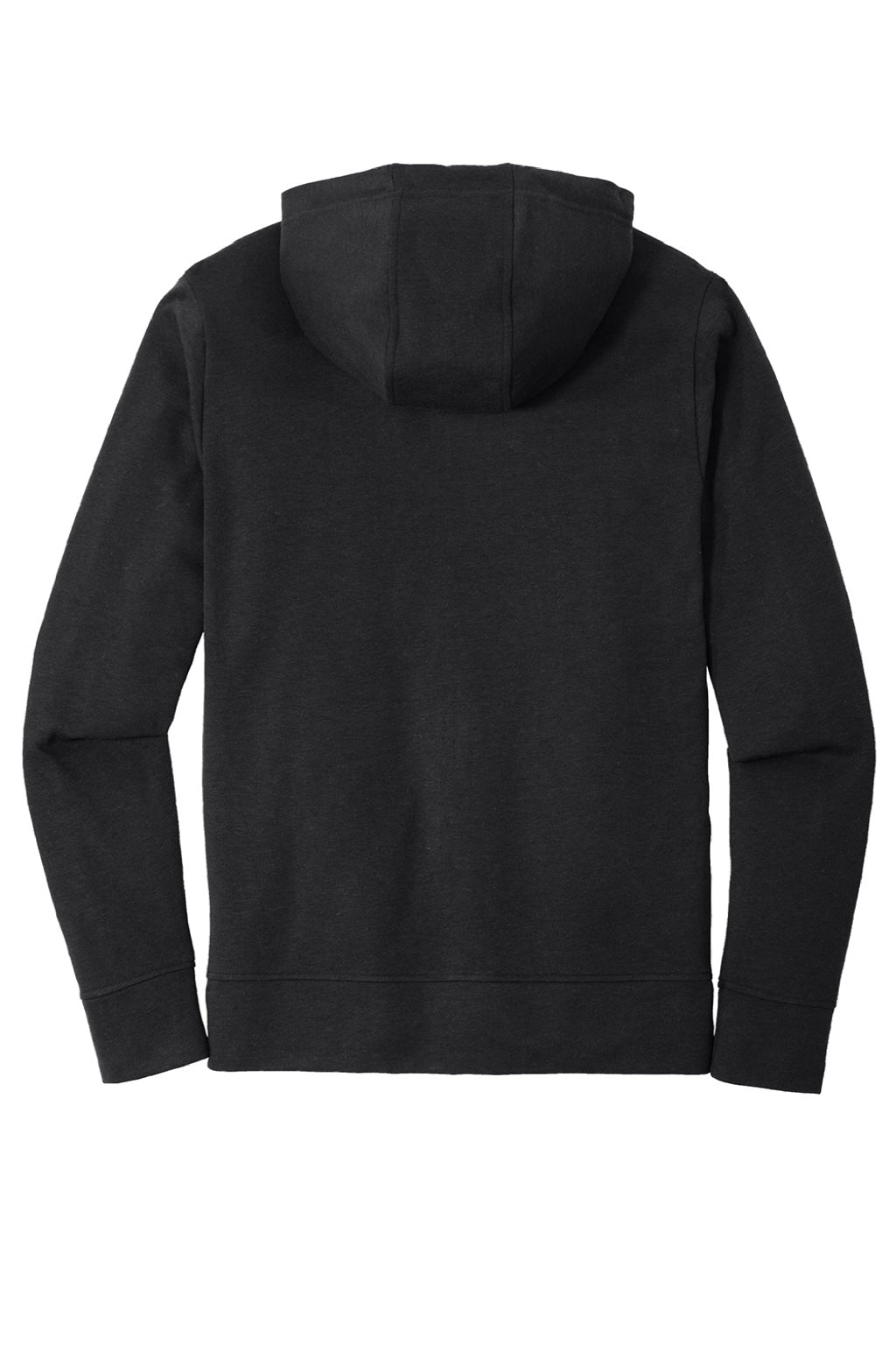 Sport-Tek ST293 Mens Moisture Wicking Fleece Full Zip Hooded Sweatshirt Hoodie w/ Pockets Black Flat Back