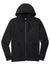 Sport-Tek ST293 Mens Moisture Wicking Fleece Full Zip Hooded Sweatshirt Hoodie w/ Pockets Black Flat Front