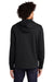 Sport-Tek ST293 Mens Moisture Wicking Fleece Full Zip Hooded Sweatshirt Hoodie w/ Pockets Black Model Back
