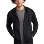 Sport-Tek Mens Moisture Wicking Fleece Full Zip Hooded Sweatshirt Hoodie w/ Pockets - Black