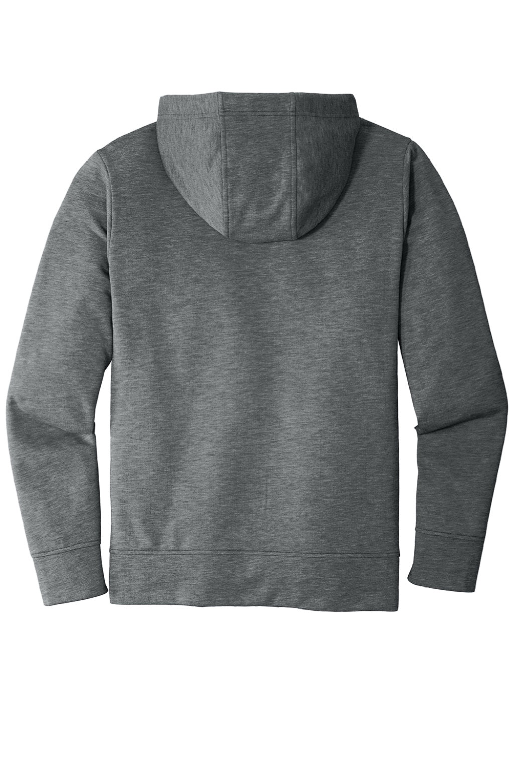 Sport-Tek ST293 Mens Moisture Wicking Fleece Full Zip Hooded Sweatshirt Hoodie w/ Pockets Heather Dark Grey Flat Back
