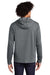Sport-Tek ST293 Mens Moisture Wicking Fleece Full Zip Hooded Sweatshirt Hoodie w/ Pockets Heather Dark Grey Model Back