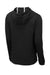 Sport-Tek ST296 Mens Moisture Wicking Fleece Hooded Sweatshirt Hoodie w/ Pouch Pocket Black Flat Back
