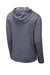 Sport-Tek ST296 Mens Moisture Wicking Fleece Hooded Sweatshirt Hoodie w/ Pouch Pocket Heather True Navy Blue Flat Back
