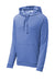 Sport-Tek ST296 Mens Moisture Wicking Fleece Hooded Sweatshirt Hoodie w/ Pouch Pocket Heather True Royal Blue Flat Front