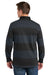Sport-Tek ST301 Mens Classic Rugby Long Sleeve Polo Shirt Black/Graphite Grey Model Back
