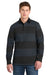 Sport-Tek ST301 Mens Classic Rugby Long Sleeve Polo Shirt Black/Graphite Grey Model Front