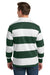 Sport-Tek ST301 Mens Classic Rugby Long Sleeve Polo Shirt Forest Green/White Model Back