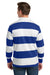 Sport-Tek ST301 Mens Classic Rugby Long Sleeve Polo Shirt True Royal Blue/White Model Back