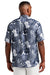 Tommy Bahama ST325929TB Mens Coconut Point Playa Flora Moisture Wicking Short Sleeve Button Down Shirt Blue Note Model Back