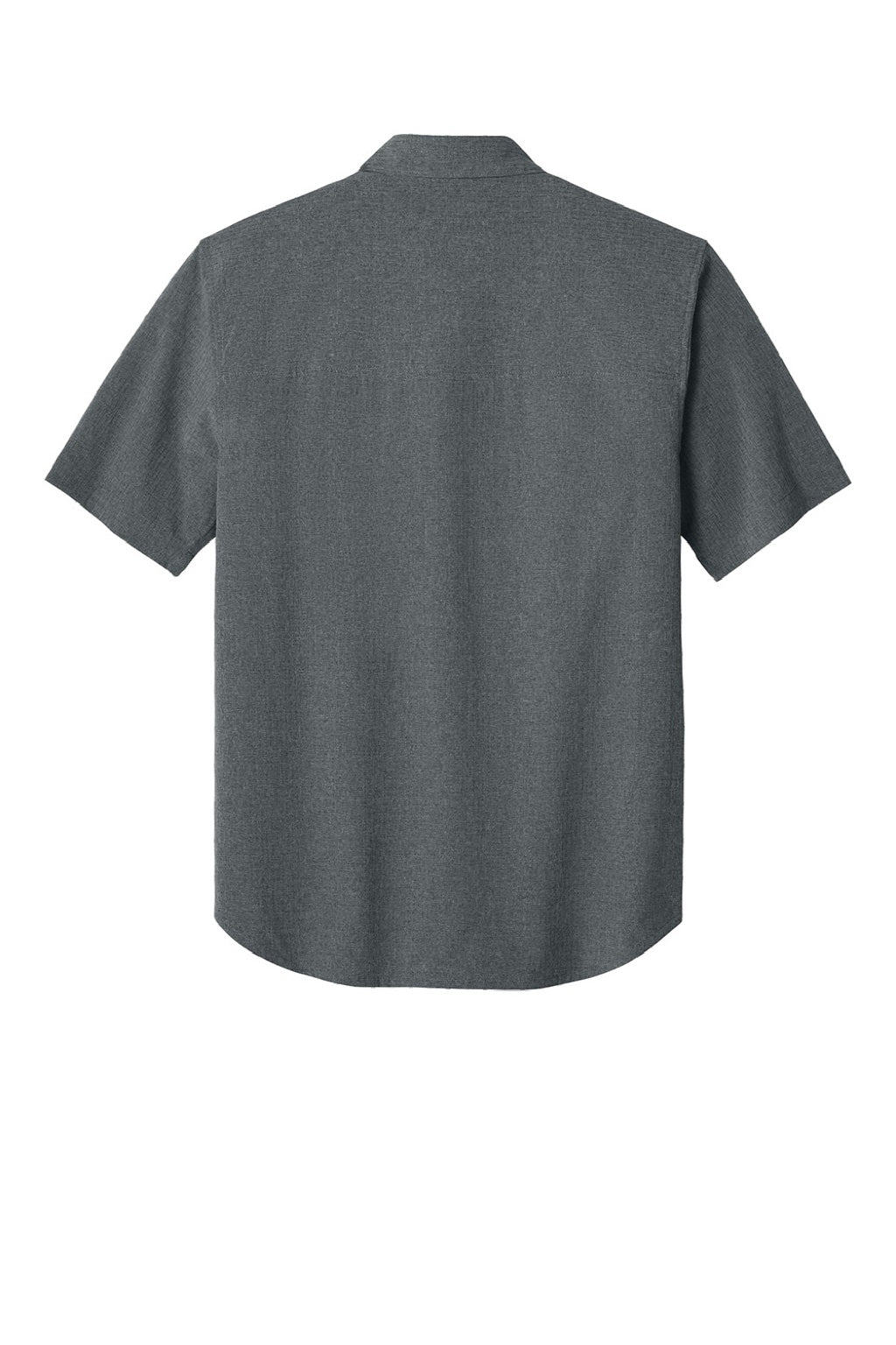 Tommy Bahama ST326815TB Mens Sandy Point Moisture Wicking Short Sleeve Button Down Shirt w/ Pocket Coal Grey Flat Back