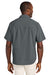 Tommy Bahama ST326815TB Mens Sandy Point Moisture Wicking Short Sleeve Button Down Shirt w/ Pocket Coal Grey Model Back