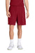 Sport-Tek ST349P Mens Moisture Wicking Competitor Athletic Shorts w/ Pockets Deep Red Model Front