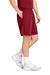 Sport-Tek ST349P Mens Moisture Wicking Competitor Athletic Shorts w/ Pockets Deep Red Model Side