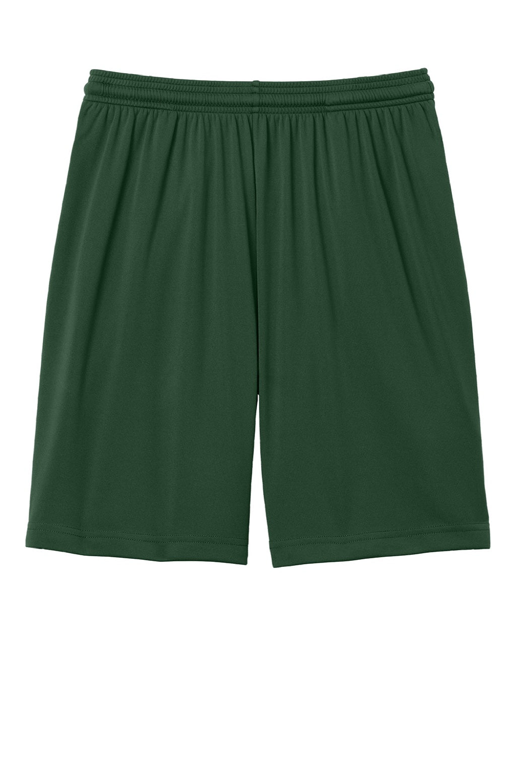 Sport-Tek ST349P Mens Moisture Wicking Competitor Athletic Shorts w/ Pockets Forest Green Flat Back