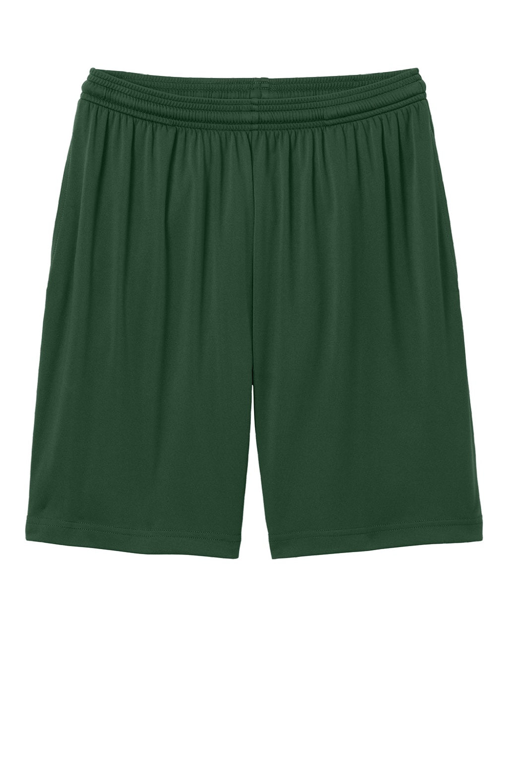 Sport-Tek ST349P Mens Moisture Wicking Competitor Athletic Shorts w/ Pockets Forest Green Flat Front