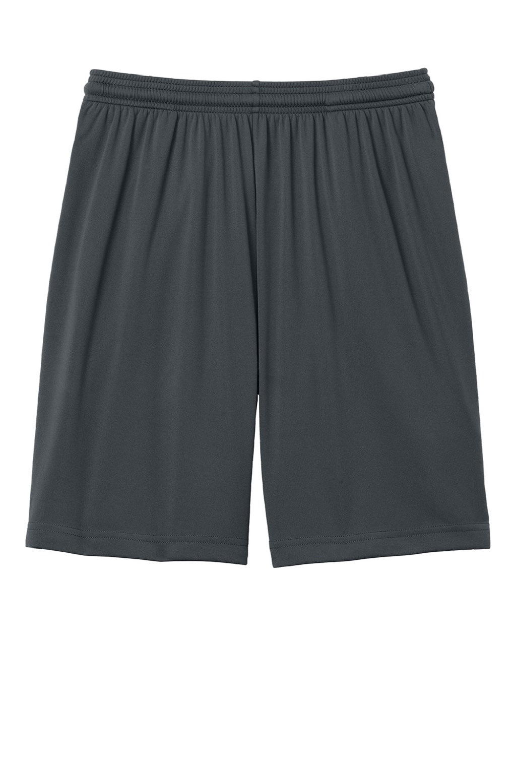 Sport-Tek ST349P Mens Moisture Wicking Competitor Athletic Shorts w/ Pockets Iron Grey Flat Back