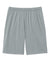 Sport-Tek ST349P Mens Moisture Wicking Competitor Athletic Shorts w/ Pockets Silver Grey Flat Back